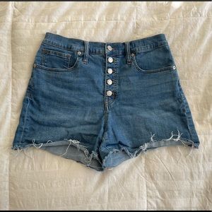 Madewell High Waisted Jean Shorts